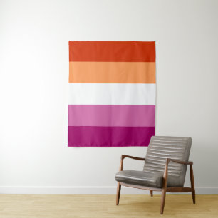 Lesbische Regenbogenflagge LGBTQ Wandteppich