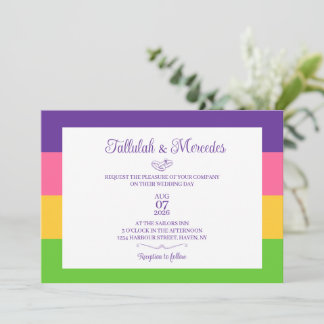 Lesbische Sapphic Flag Einladung zur Hochzeit