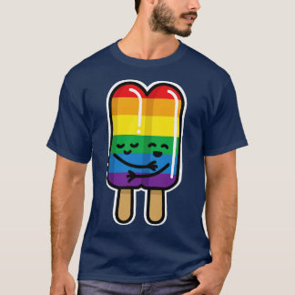 Lesbische Schwulenpaarpopsilie Rainbow LGBT Liebe T-Shirt