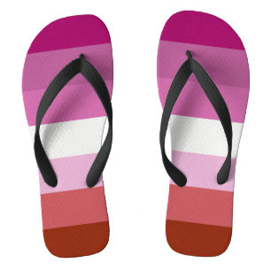 Lesbische Stolperflagge (Herkunft) Flip Flops