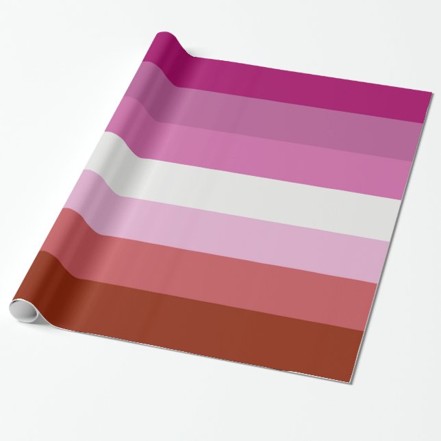 Lesbische Stolperflagge (Herkunft) Geschenkpapier (Ungerollt)