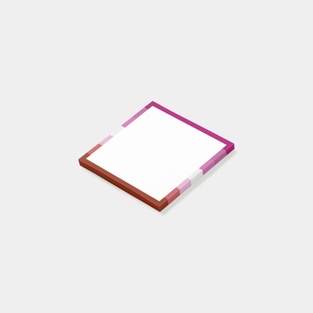 Lesbische Stolperflagge (Herkunft) Post-it Klebezettel (angewinkelt)