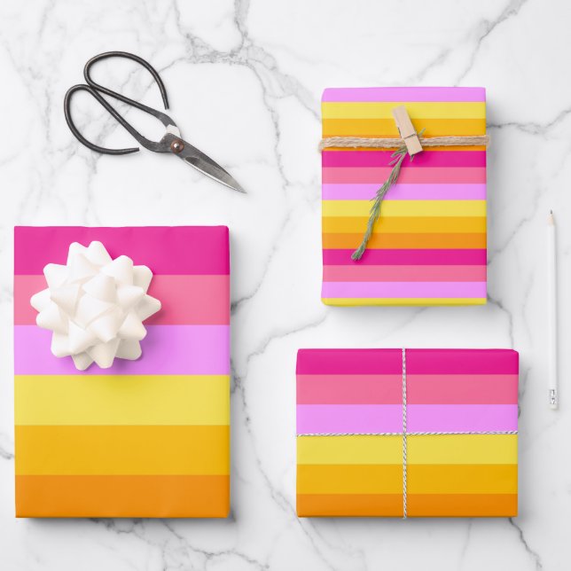 Lesbische Stolperflagge (Morgengrauen) Geschenkpapier Set (Vorderseite)