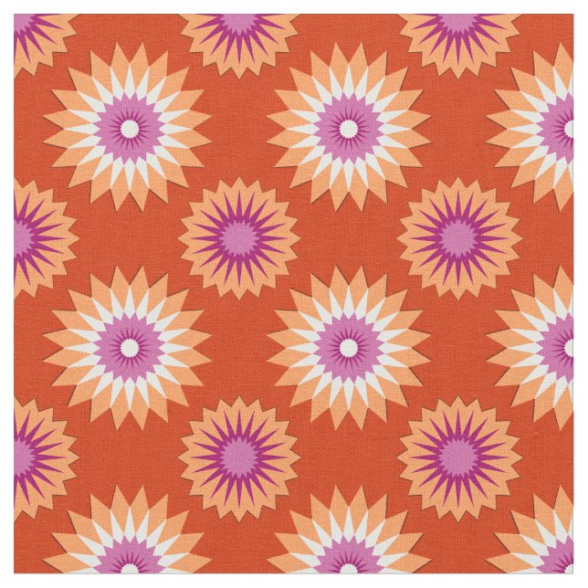 Lesbische Stolzfarben /orange Blume Muster Stoff (Nahaufnahme)