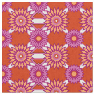 Lesbische Stolzfarben / orangefarbenes Blumenmuste Stoff