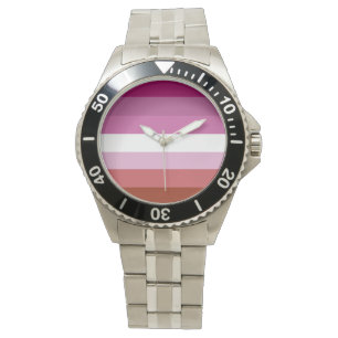 Lesbische Stolzflagge Armbanduhr