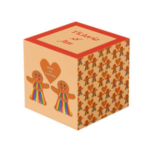 Lesbische Weihnachtsgingerbrot Ladys Couple Custom Würfel