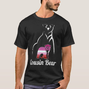 Lesbischer Cousin-Bär Lesbische Flagge T-Shirt