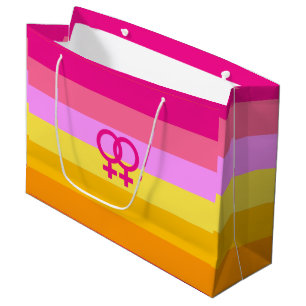 Lesbischer Dawn Pride WLW Große Geschenktüte