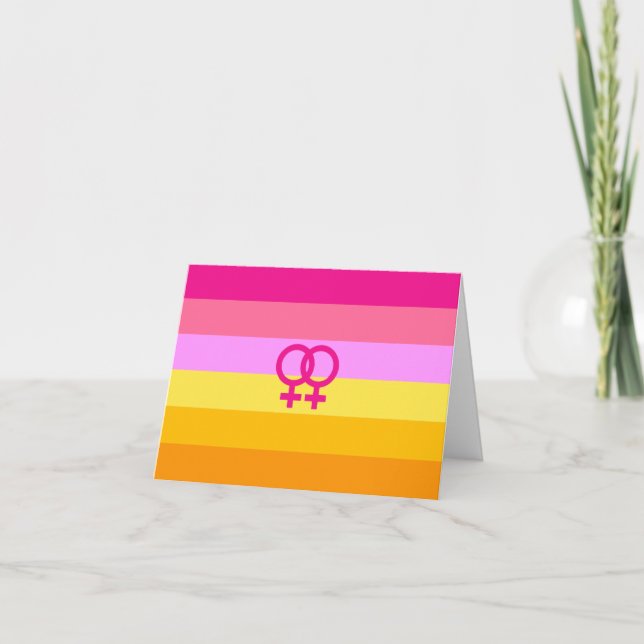 Lesbischer Dawn Pride WLW Karte (Vorderseite)