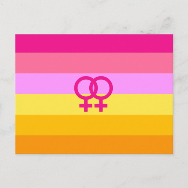 Lesbischer Dawn Pride WLW Postkarte (Vorderseite)