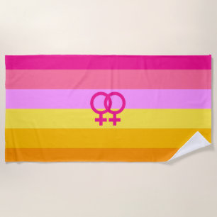 Lesbischer Dawn Pride WLW Strandtuch