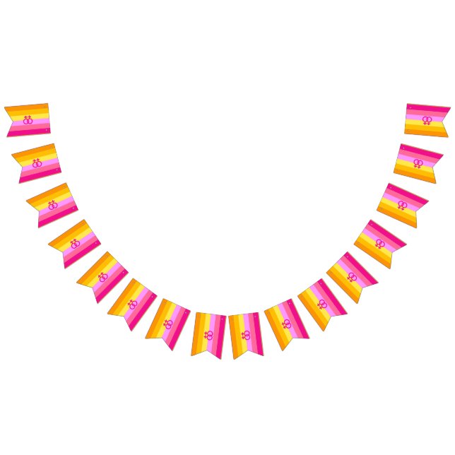 Lesbischer Dawn Pride WLW Wimpelkette (Alle)