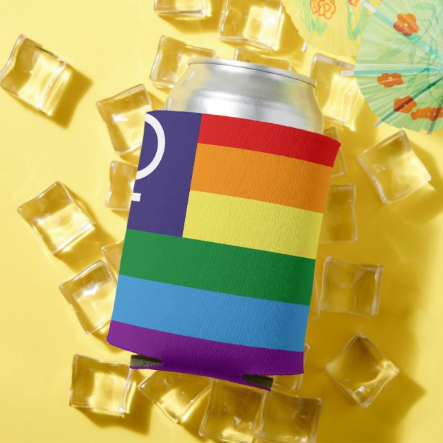 Lesbischer Doppel-Venus-Regenbogen-Pride Dosenkühler (In Situ Sommer)