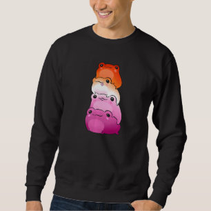 Lesbischer Farbfrosch Fahne Subtle Lgbtq Sapphic P Sweatshirt