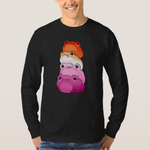 Lesbischer Farbfrosch Fahne Subtle Lgbtq Sapphic P T-Shirt