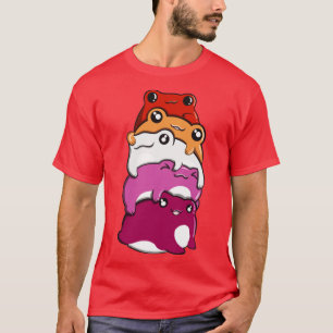Lesbischer Gay Pride Frog Pile Lesbische Schwulenf T-Shirt