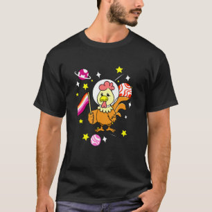 Lesbischer Hühnerotter Orange Pink Lesbischer Stol T-Shirt