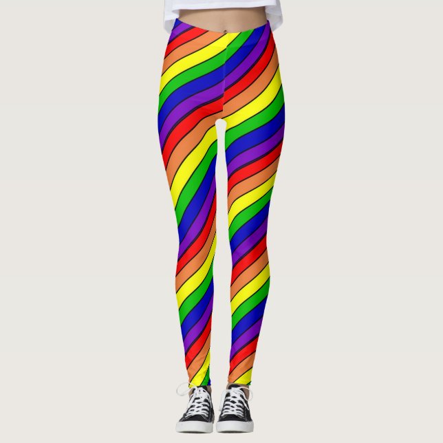 Lesbischer LGBT Pride Rainbow Leggings (Vorderseite)