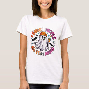 Lesbischer Lustiger Halloween – Ich Spuke Menschen T-Shirt