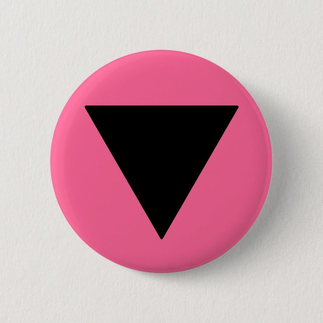 Lesbischer Pride Black Triangle Button (Vorderseite)