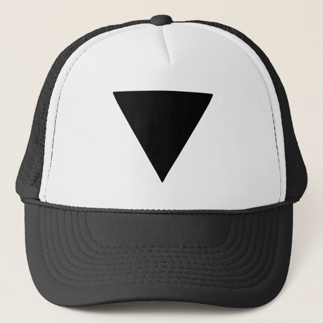 Lesbischer Pride Black Triangle Truckerkappe (Vorderseite)