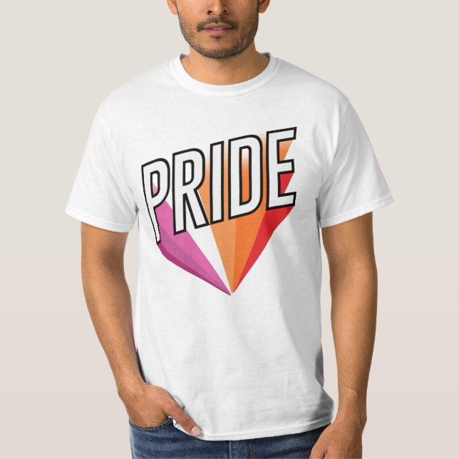 Lesbischer Pride Burst T-Shirt (Vorderseite)