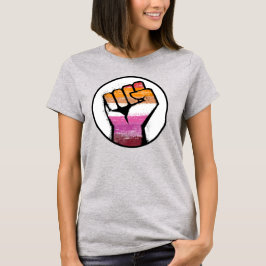 Lesbischer Pride Fist T - Shirt
