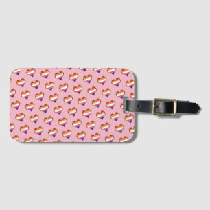 Lesbischer Pride Heart Pattern Gepäckträger Gepäckanhänger