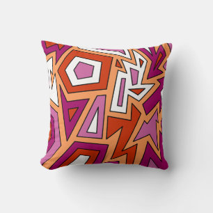 Lesbischer Pride Modernes geometrisches Abstrakt r Kissen