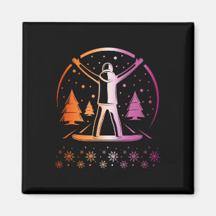 Lesbischer Pride Subtle Lgbtq Snowboarden Winter O Magnet