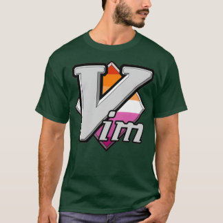 Lesbischer Pride Vim Logo T-Shirt