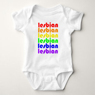 Lesbischer Regenbogen Baby Strampler