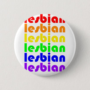 Lesbischer Regenbogen Button