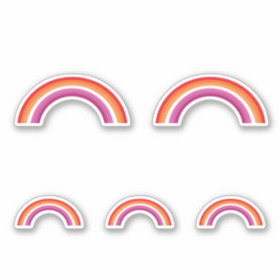 Lesbischer Regenbogen-Sonnenuntergang Aufkleber