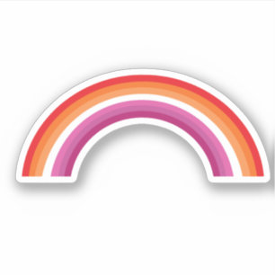 Lesbischer Regenbogen-Sonnenuntergang Aufkleber