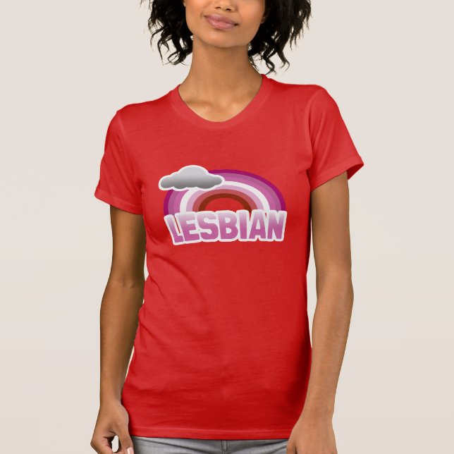 LESBISCHER REGENBOGEN T-Shirt (Vorderseite)