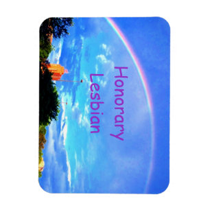 Lesbischer Regenbogenehrenamtlichmagnet Magnet