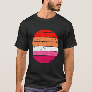 Lesbischer Retro-Sunset Gay and Lesbian Pride Lgbt T-Shirt