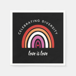 Lesbischer Stolz feiern Diversity Liebe ist Liebe Serviette