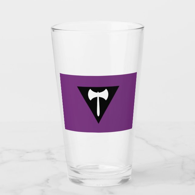 Lesbischer Stolz-Flag Lila Ax Glas (Vorderseite)
