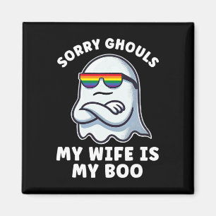 Lesbischer Stolz Halloween Geist Frauen Meine Frau Magnet