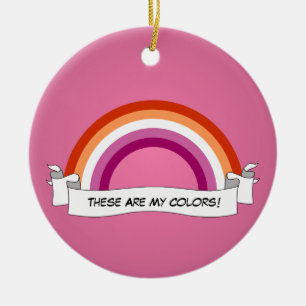 Lesbischer Stolz Regenbogenschmuck Keramik Ornament
