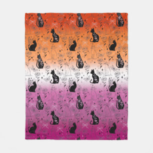 Lesbischer Stolz Schwarze Katze - Mystische Hexere Fleecedecke
