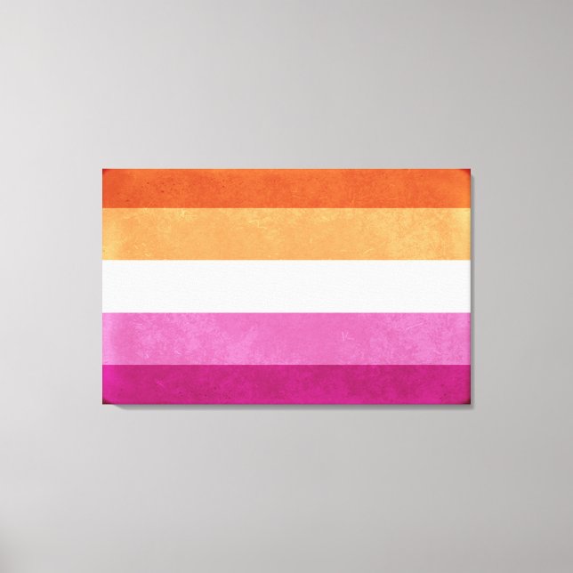 Lesbischer Stolz und Support Flag Farben Leinwand (Vorderseite)