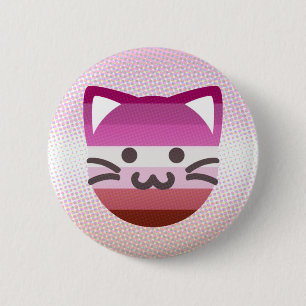 lesbischer Stolzkatzenknopf Button