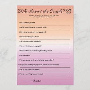 Lesbisches Junggesellinnen-Spiel, Wer kennt das Pa Einladung