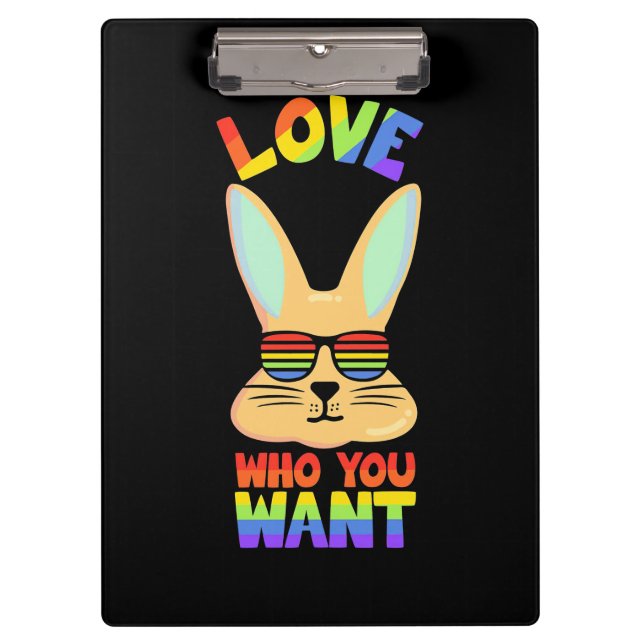 Lesbisches LGBT-Kaninchen Klemmbrett (Vorderseite)