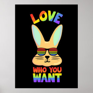Lesbisches LGBT-Kaninchen Poster