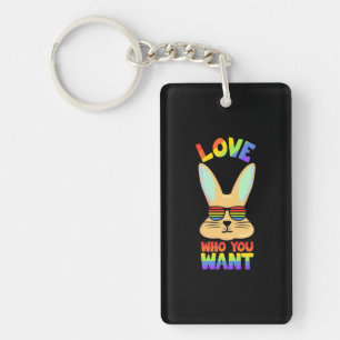 Lesbisches LGBT-Kaninchen Schlüsselanhänger